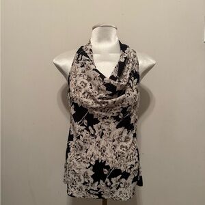 Banana Republic Floral Black and White Women's Top